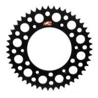 SPROCKET REAR ULTRALIGHT KAWASAKI KX125/250 80-08, KX250F/450F 04-24 49T BLACK (R)
