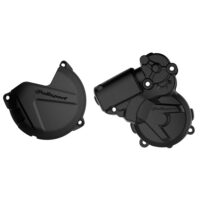 CLUTCH & IGNITION COVER PROTECTOR KTM/HQV EXC250-300 13-16, TE250-300 14-16 BLACK