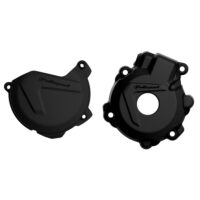 CLUTCH & IGNITION COVER PROTECTOR KTM/HQV EXC-F250-350 14-16, FE250-350 14-16 BLACK