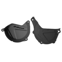 CLUTCH & IGNITION COVER PROTECTOR KTM/HQV EXC-F450-500 13-16, FE450-501 14-16 BLACK