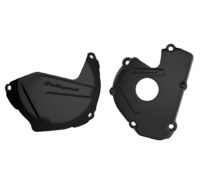 CLUTCH & IGNITION COVER PROTECTOR KAWASAKI KX250F 17-20 BLACK