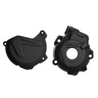 CLUTCH & IGNITION COVER PROTECTOR KTM/HQV SX-F250-350 13-15, FC250-350 14-15 BLACK