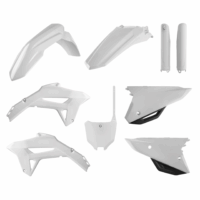 BOX KIT INC FORK GUARDS HONDA CRF250R 22-24, CRF450R 21-24 WHITE