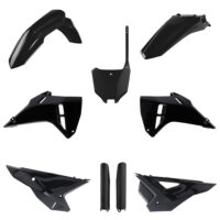 BOX KIT INC FORK GUARDS HONDA CRF250R 2025, CRF450R 2025 BLACK