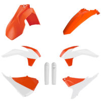 BOX KIT INC FORK GUARDS ENDURO STANDARD KTM EXC/EXC-F 2016 ORANGE/WHITE