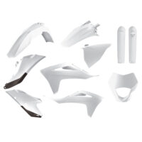 BOX KIT INC FORK GUARDS GAS GAS EC250-300, EC250F-350F 21-23 WHITE