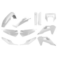 BOX KIT INC FORK GUARDS HUSQVARNA TE150-300, FE250-501 20-23 WHITE