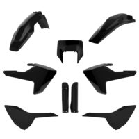BOX KIT INC FORK GUARDS HUSQVARNA TE150-300, FE250-501 17-19 BLACK