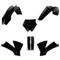 BOX KIT INC FORK GUARDS KTM SX 03-04, EXC/EXC-F 04 BLACK