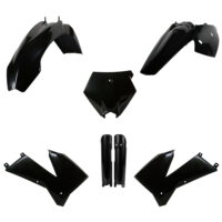 BOX KIT INC FORK GUARDS KTM SX 05-06, EXC 05-07 BLACK
