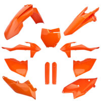 BOX KIT INC FORK GUARDS KTM SX/SX-F/XC/XC-F 16-18, SX250 17-18 ORANGE